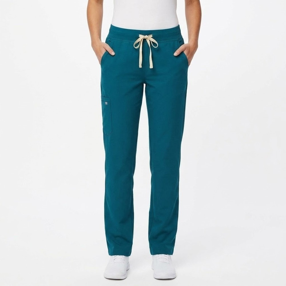 FIGS Scrub Pants Women Small Teal Blue Technical Collection Straight Leg T21003